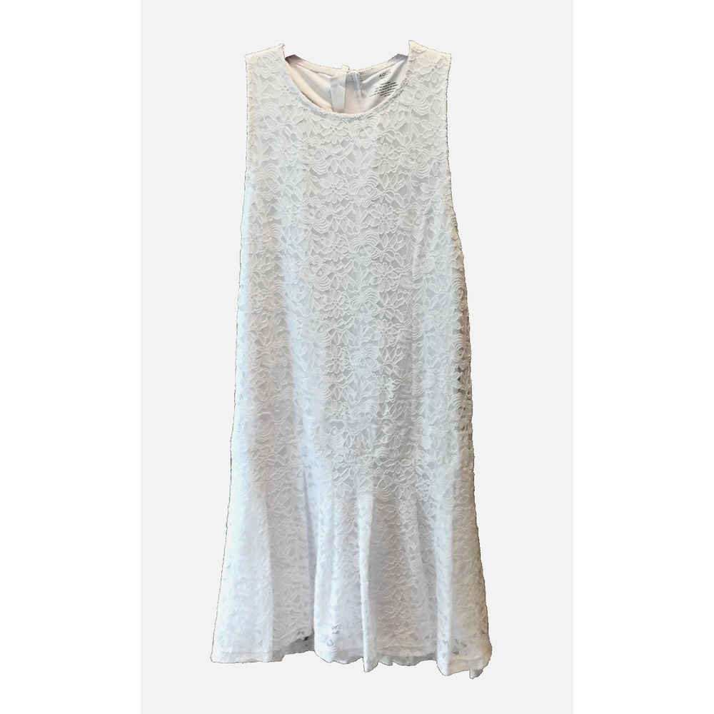 Aqua Athletic Women's White Lace Tennis Dress Large Nylon Spandex NEW